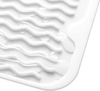 Silicone Dish Drying Mat for Multiple Usage,Easy clean,Eco-friendly,Heat-resistant Silicone Mat for Kitchen Counter or Sink,Refrigerator or Drawer Liner White S 12 inches x 6 inches