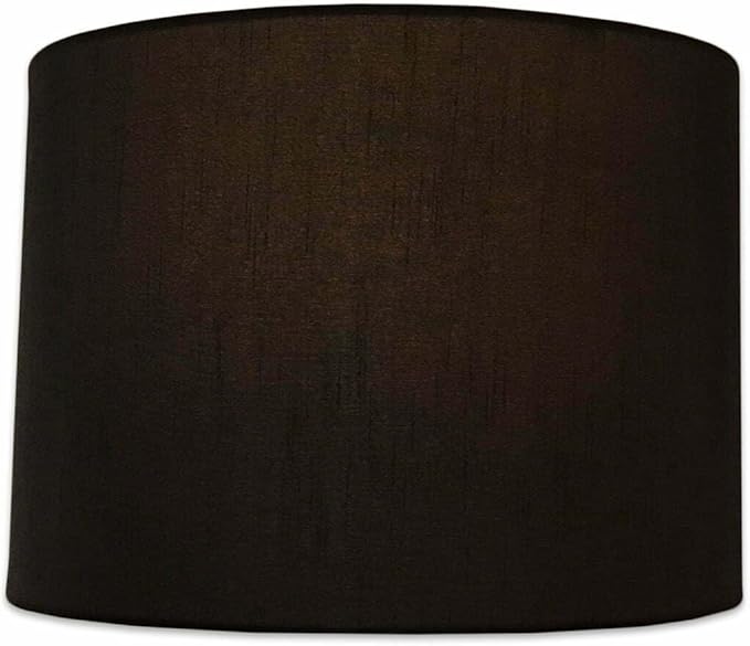 Royal Designs, Inc. HB-610-18BLK-2 Shallow Drum Hardback Lamp Shade, 17 x 18 x 11.5, Black with Gold, 2-Pack