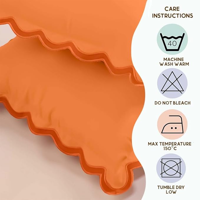 Folkulture Throw Pillow Covers | (12 x 20) Set of 2 Orange Fall Pillow Covers for Fall Living Room Decor | Boho Throw Pillow or Accent Pillow | Lumbar Pillow Cover for Thanksgiving Decorations