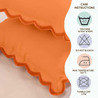 Folkulture Throw Pillow Covers | (12 x 20) Set of 2 Orange Fall Pillow Covers for Fall Living Room Decor | Boho Throw Pillow or Accent Pillow | Lumbar Pillow Cover for Thanksgiving Decorations