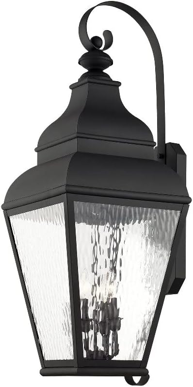 Livex Lighting 2607-61 Exeter 4-Light Outdoor Wall Lantern, Vintage Pewter