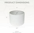 Royal Designs, Inc. HB-610-10LNWH-2 Shallow Drum Hardback Lamp Shade, 9 x 10 x 7, Linen White, 2-Pack