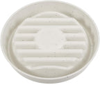 MECCANIXITY Plant Pot Saucer 3.5" Waved Base Plastic Round Flower Drip Tray for Indoor Outdoor, Gray Pack of 6