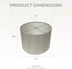 Royal Designs, Inc. HB-610-12GR Shallow Drum Hardback Lamp Shade, 11 x 12 x 8.5, Gray