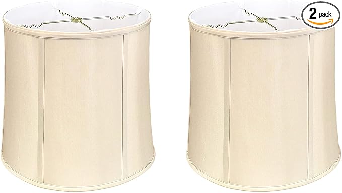 Royal Designs, Inc. BS-719-15BG-2 Drum Basic Lamp Shade, 14 x 15 x 15, Beige, 2-Pack