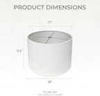 Royal Designs, Inc. HB-610-18LNWH Shallow Drum Hardback Lamp Shade, 17 x 18 x 11.5, Linen White