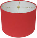 Royal Designs, Inc. Shallow Drum Hardback Lamp Shade, HB-610-14RED, Red, 13 x 14 x 9