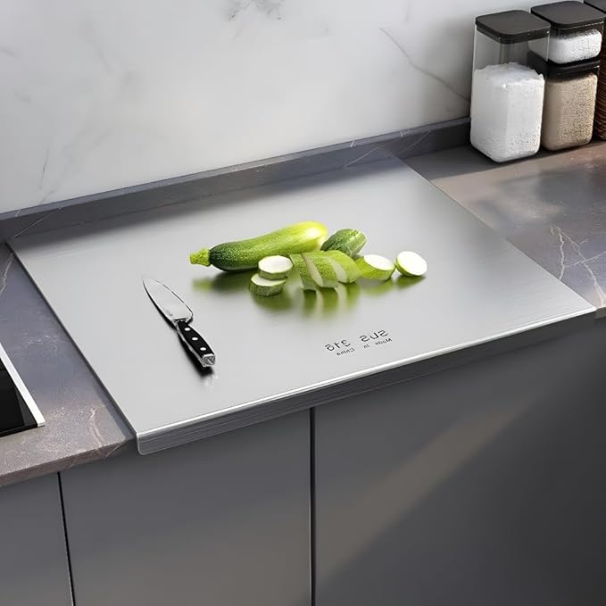 316 Stainless Steel Cutting Board,Cutting Boards for Kitchen,Chopping Board,Large Cutting Board for Chopping Meat,Vegetables,Fruits,Cheese - 31.50 * 22.83in