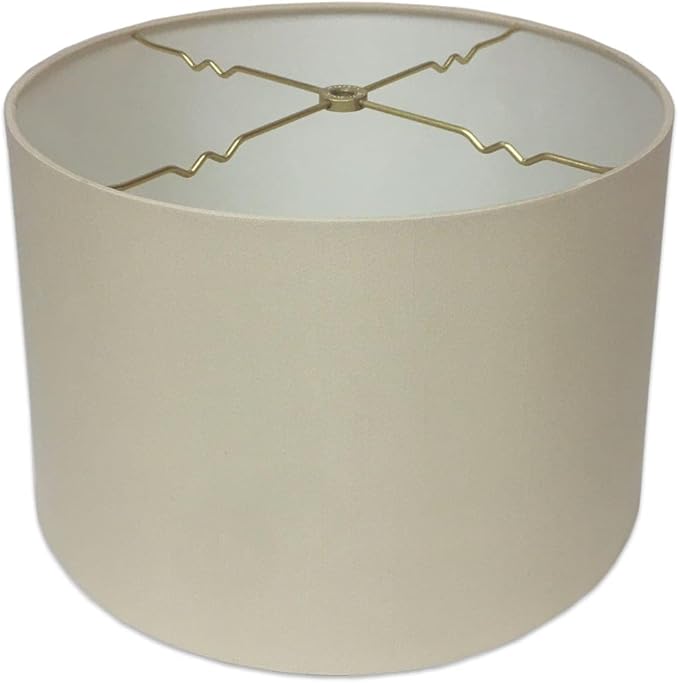 Royal Designs, Inc. HB-610-16BG Shallow Drum Hardback Lamp Shade, 15 x 16 x 10, Beige