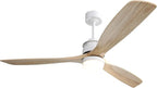 Sofucor Ceiling Fan with Lights, 60 Inch Large Mordern Wood Ceiling Fan with Remote for Indoor Farmhouse Bedroom Living Room Outdoor Patio Porch, Reversible DC Motor, Noiseless