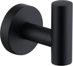 Angle Simple Towel Hook for Bathroom, Stainless Steel Robe Coat Hook for Wall, Hand Towel Hanger, Matte Black