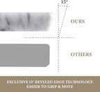 Koville Italian Carrara Marble Cutting Board for Kitchen, 16x12inch Large Hand Crafted Marble Slab for Cheese, Charcuterie, Pastry Board - Wedding Gift, House Warming Gift