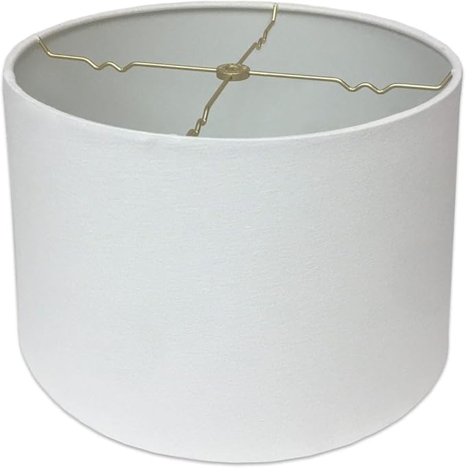 Royal Designs, Inc. HB-610-10LNWH Shallow Drum Hardback Lamp Shade, 9 x 10 x 7, Linen White