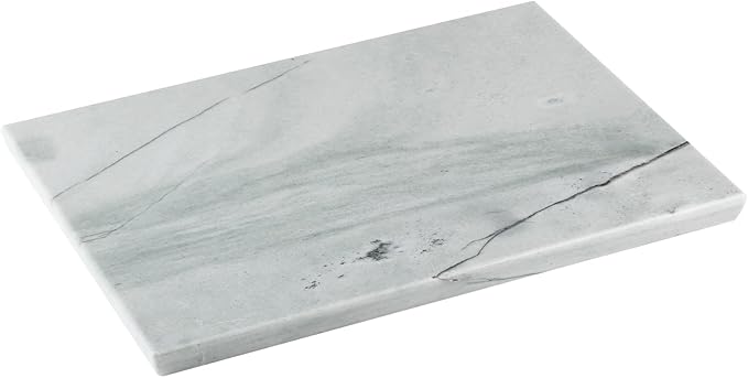 Koville Brazilian Natural Marble Cutting Board for Kitchen, 16x12inch Large Hand Crafted Marble Slab for Cheese, Charcuterie, Pastry Board - Wedding Gift, House Warming Gift