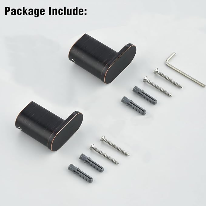 RANDOM Towel Hooks for Bathrooms Oil Rubbed Bronze Coat Hook Wall Mount Shower Hooks,Heavy Duty Robe Hook Stainless Steel Towel Holder,2 Packs.96026-8-ORB