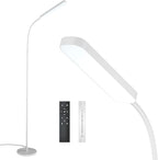 Floor Lamps, 15w/1000lm Bright LED Floor Lamp with Stepless Adjustable 3000K-6000K Colors and Dimmer, Remote and Touch Control Reading Lamp, Adjustable Gooseneck Floor Lamp for Living Room
