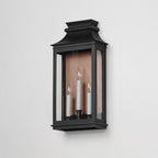 Maxim Savannah Vx 3 Light Outdoor Candle Style Wall Lantern with Antique Copper/Black Oxide Finish