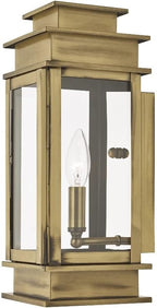 Livex Lighting 2013-04 Transitional One Light Outdoor Wall Lantern from Princeton Collection in Black Finish