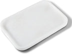 Vanity Tray, 11.8inch Marble Bathroom Tray for Countertop, White Marble Bathroom Dresser, Stone Serving Tray for Kitchen Counter, Storage Organizer for Decor, Perfume, Jewelry
