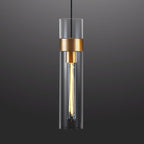 Modern Glass Brass Pendant Lights Kitchen Island, Adjustable Cord Pendant Light Fixtures, Kitchen Pendant Lighting Over Island, Indoor Chandelier for Bedroom Bathroom, Included Bulb