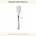 MACKENZIE-CHILDS Kitchen Spatula, Silicone Spatula for Cooking, Gray-and-White Sterling Check