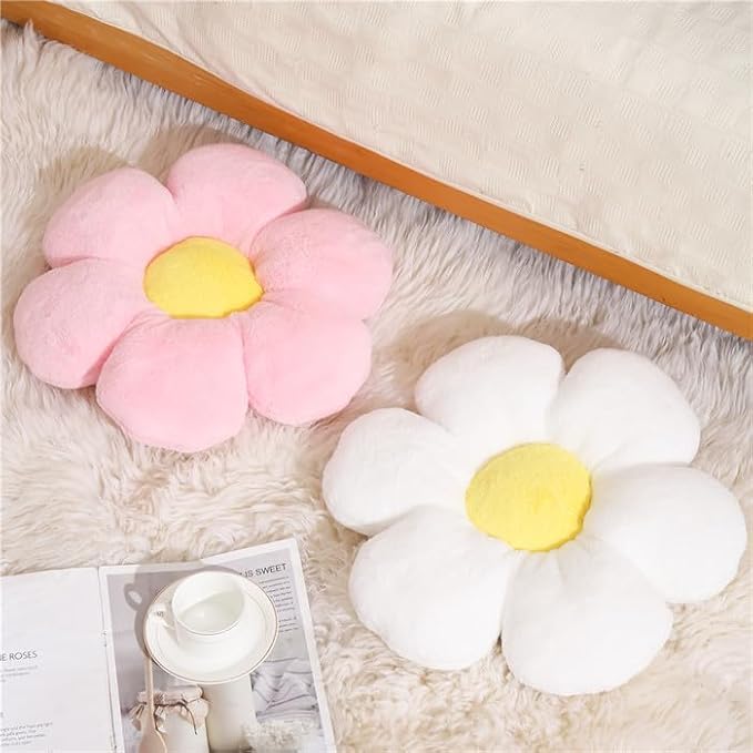 17.7 Inch Sage Green Flower Pillow – Daisy Shaped Cute Decorative Throw Pillow, Soft Floral Seating Cushion Floor Pillows for Sofa, Bed, Chair & Room Decor