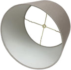 Royal Designs, Inc. HB-610-14GR-2 Shallow Drum Hardback Lamp Shade, 13 x 14 x 9, Gray, 2-Pack