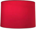Royal Designs, Inc. HB-610-18RED-2 Shallow Drum Hardback Lamp Shade, 17 x 18 x 11.5, Red, 2-Pack