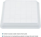 MECCANIXITY Plant Pot Saucer 7 Inch Plastic Square Flower Drip Tray for Indoor Outdoor, White Pack of 6