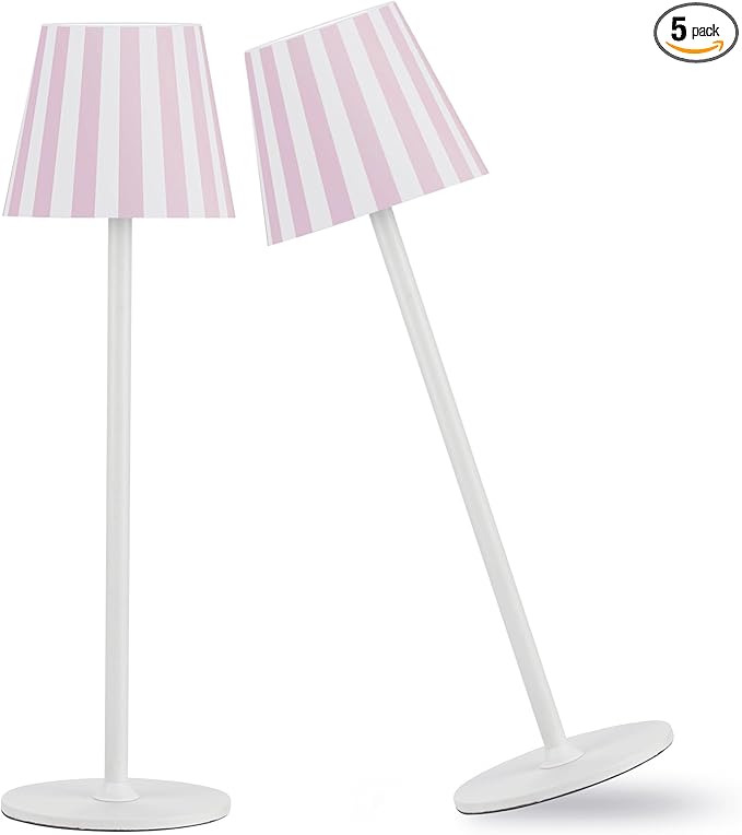 2 Pack Cordless Table Lamp, 5000mAh Portable Rechargeable LED Desk Lamp, 3 Color Modes Stepless Dimming Table Light with Memory Function, for Dinner, Patio, Home, Restaurant.