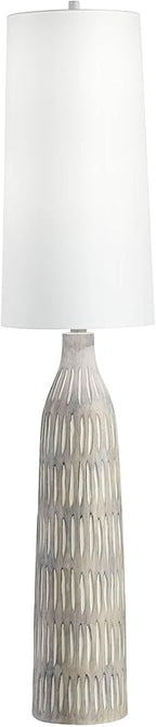 pacificcoastlighting Stonewall 66.5" Hand Carved Resin Floor Lamp in Natural