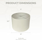Royal Designs, Inc. HB-610-12EG-2 Shallow Drum Hardback Lamp Shade, 11 x 12 x 8.5, Eggshell, 2-Pack