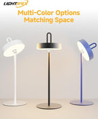Lightapex Cordless Table Lamps, 2-Pack, Rechargeable Portable Lamps with Stepless Dimming, Touch Control, Detachable Magnetic Design for Bedroom, Living Room, and Reading（Black）