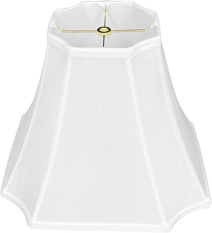 Tootoo Star Fabric Lampshade White (6.3x6.3)" x (13x13)'' x 10.8" Octagonal Royal Bell Shade for Floor Lamp Shade and Table Lamp Shade