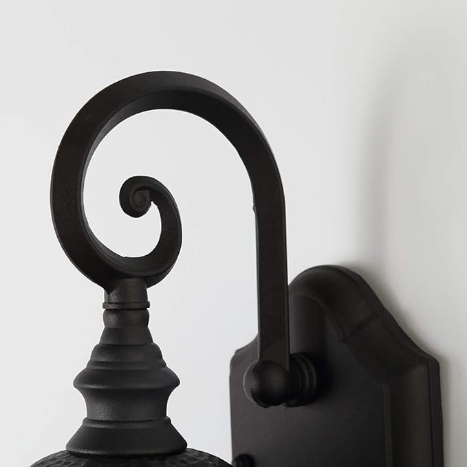 Exterior Light Fixtures, Large Outdoor Wall Light/Lantern, Outdoor Porch Light Fixtures Wall Mount in Matte Black Finish with Clear Glass, Aluminum Alloy, 60W