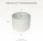 Royal Designs, Inc. HB-610-18LNEG-2 Shallow Drum Hardback Lamp Shade, 17 x 18 x 11.5, Linen Eggshell, 2-Pack