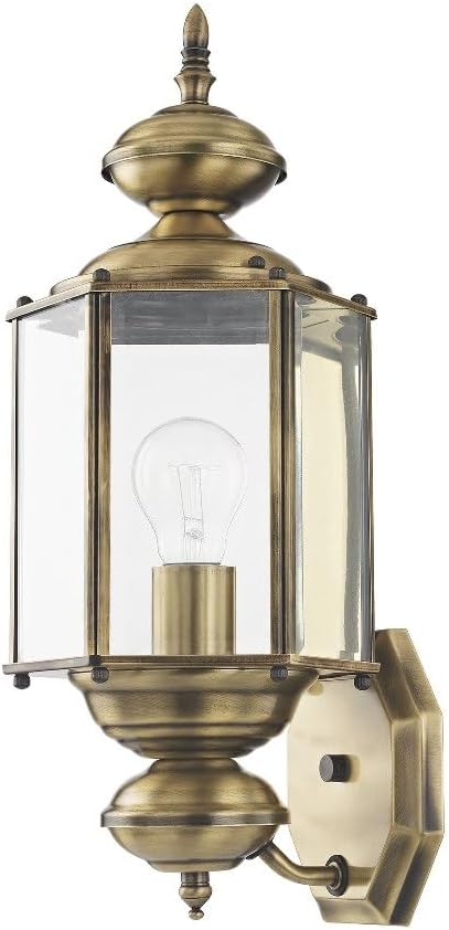 Livex Lighting 2006-02 Basics 1 Light PB Outdoor Wall Lantern, Polished Brass