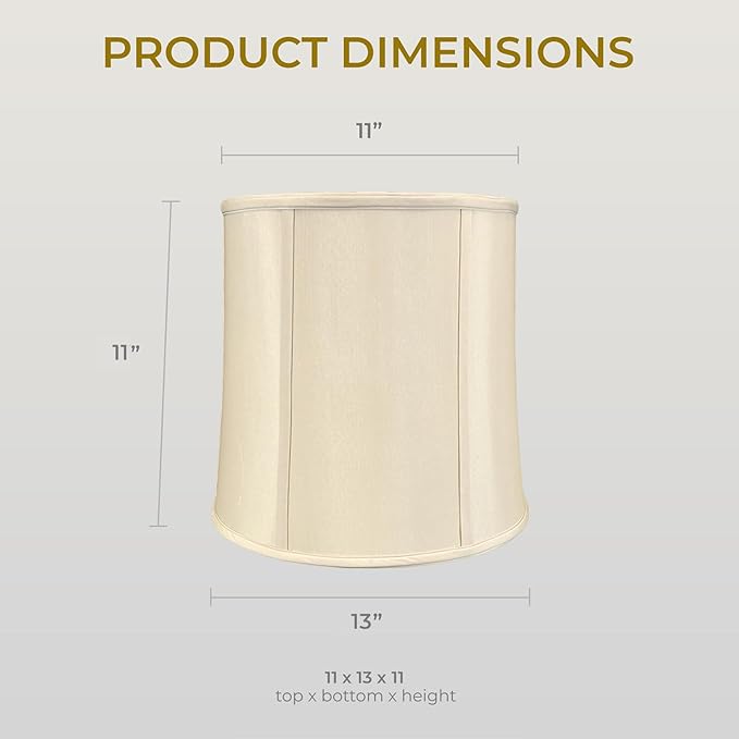 Royal Designs, Inc. BS-719-13BG-2 Drum Basic Lamp Shade, 11 x 13 x 11, Beige, 2-Pack