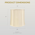 Royal Designs, Inc. BS-719-13BG-2 Drum Basic Lamp Shade, 11 x 13 x 11, Beige, 2-Pack