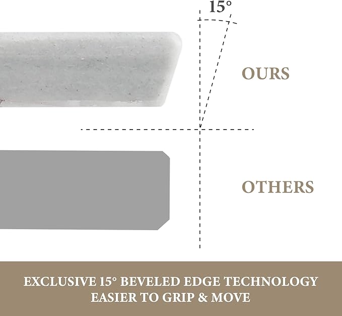 Koville Brazilian Natural Marble Cutting Board for Kitchen, 16x12inch Large Hand Crafted Marble Slab for Cheese, Charcuterie, Pastry Board - Wedding Gift, House Warming Gift