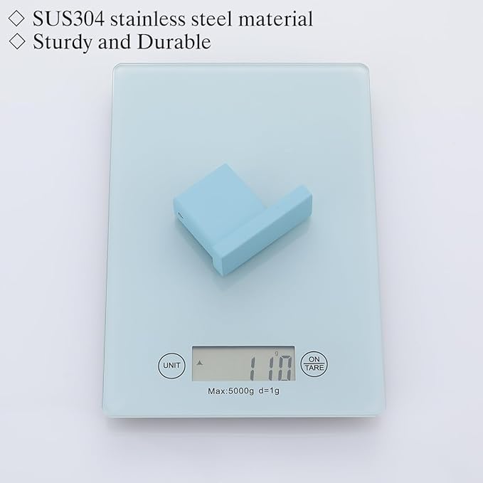 RANDOM Clear Sky Blue Towel Hooks for Bathrooms Round Shower Hooks Stainless Steel Wall Mount Coat Hook.96009-8CKB