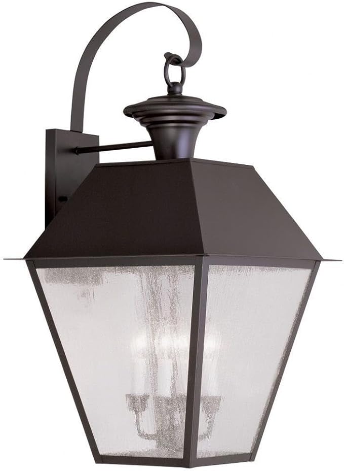 Livex Lighting 2172-07 Mansfield 4-Light Outdoor Wall Lantern, Bronze