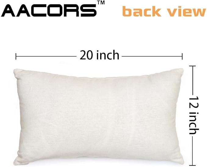 AACORS Christmas Pillow Cover 12X20 Inch Watercolor Christmas Tree Stars Decoration Holiday Farmhouse Winter Pillow Case for Sofa Couch Decor（Red） AA231-12-N
