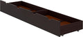 Espresso Underbed Storage Drawers, Set of 2, Solid Wood Construction, Easy Wheel Movement, Fits Bed Frames 9.75 in. or Higher, Ideal for Children's Bedroom, 35 in. W x 19.25 in. D x 8 in. H