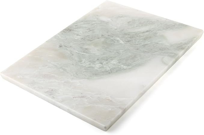 Koville African Natural Marble Cutting Board for Kitchen, 16x12inch Large Hand Crafted Marble Slab for Cheese, Charcuterie, Pastry Board - Wedding Gift, House Warming Gift