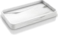 Gurygo 10" Vanity Tray for Bathroom - Hand Towel Tray Organizer for Paper Napkins - Bathroom Vanity Counter Organization - Ceramic Soap Dispenser Tray for Kitchen Counter (Marble White, Set/1)…