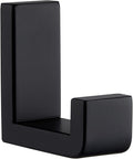 Angle Simple Towel Hook for Bathroom, SUS 304 Stainless Steel Compact Shower Robe Coat Wall Hook, Matte Black