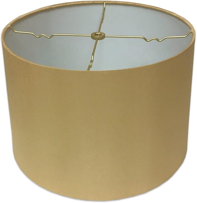 Royal Designs, Inc. HB-610-18AGL Shallow Drum Hardback Lamp Shade, 17 x 18 x 11.5, Antique Gold