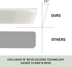 Koville Italian Natural Marble Cutting Board for Kitchen, 16x12inch Large Hand Crafted Marble Slab for Cheese, Charcuterie, Pastry Board - Wedding Gift, House Warming Gift