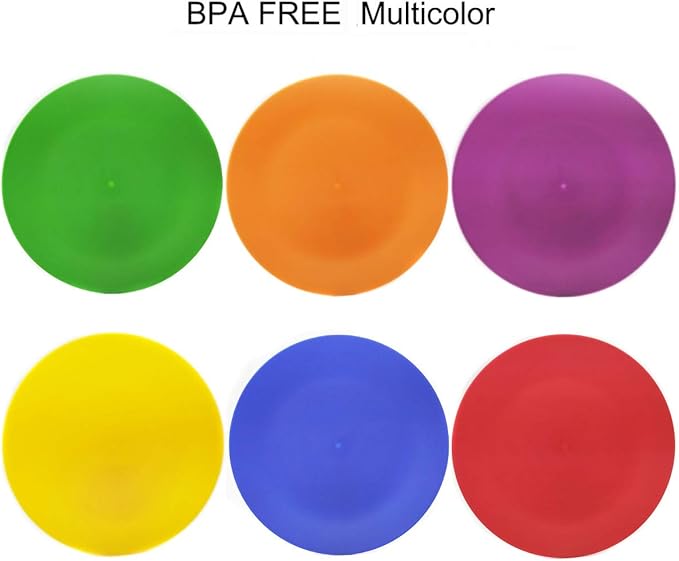 KX-WARE Plastic Plates Set of 24 - Unbreakable and Reusable 9.875 inches Dinner Plates, Multicolor | Dishwasher Safe, BPA Free